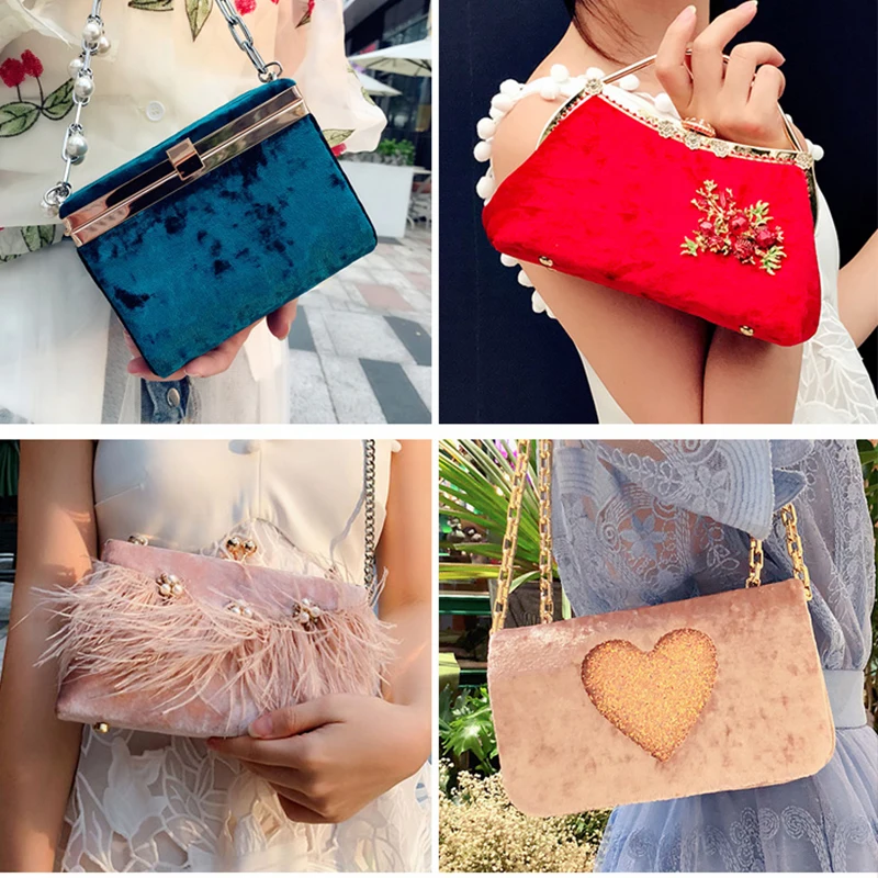 50*50cm 23 Colors DIY Hand Sewing Gold Velvet Fabric Stretch Diamond Luster Cloth Soft Ice Velvet Doll Wallet Christmas Packagin