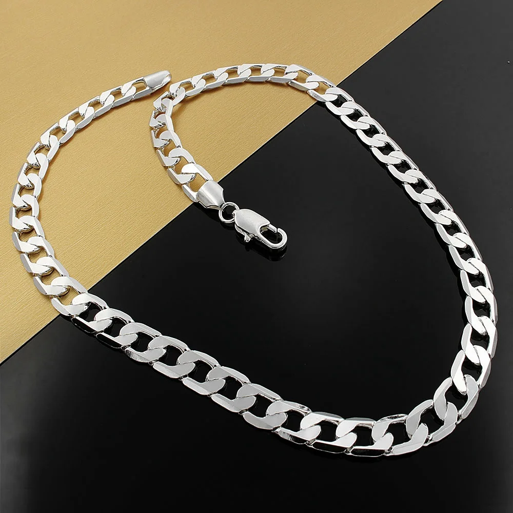 Special Offer Silver Color Necklace for men's 20/24 Inches Classic 8MM Chain Luxury Jewelry Wedding Christmas gifts