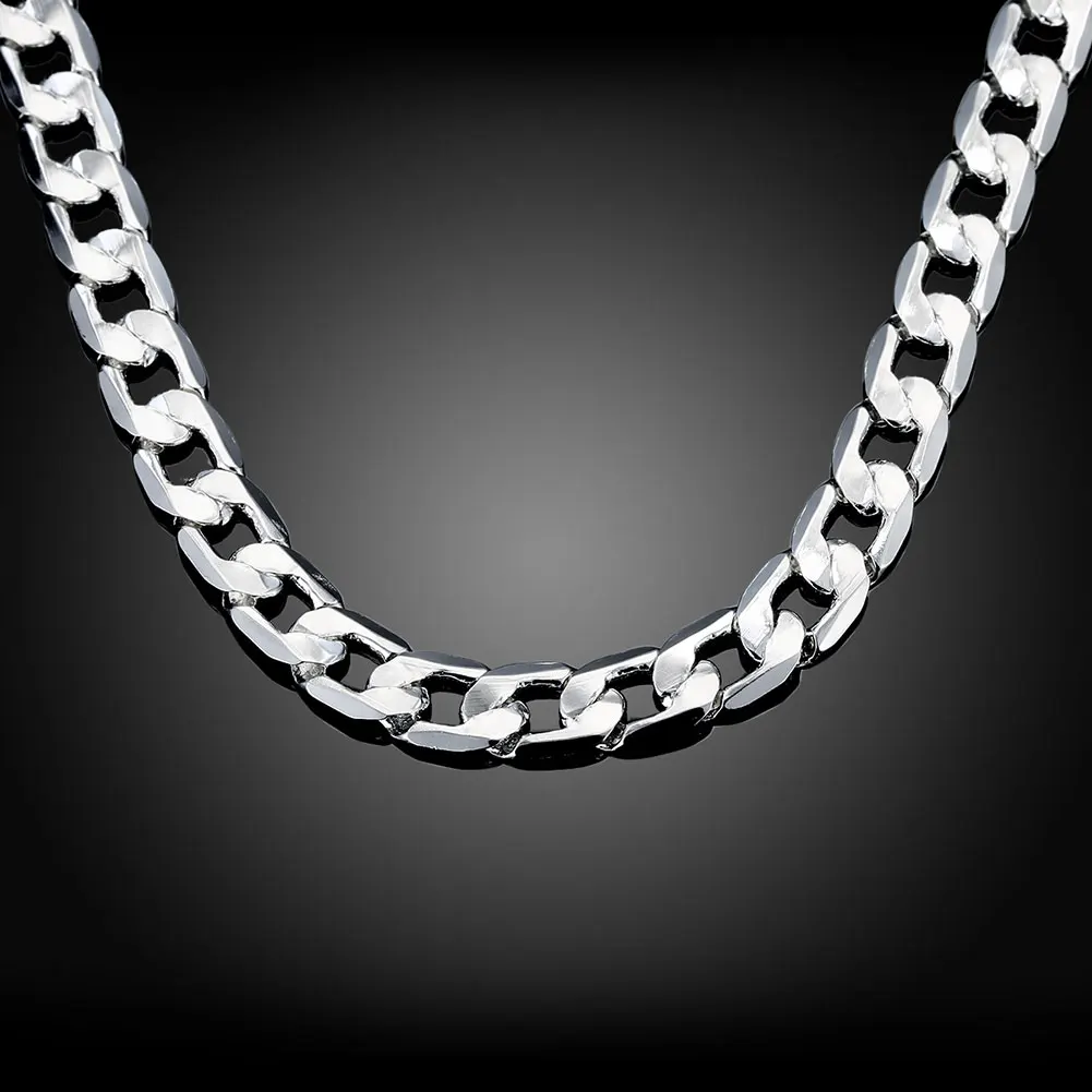 Special Offer Silver Color Necklace for men's 20/24 Inches Classic 8MM Chain Luxury Jewelry Wedding Christmas gifts