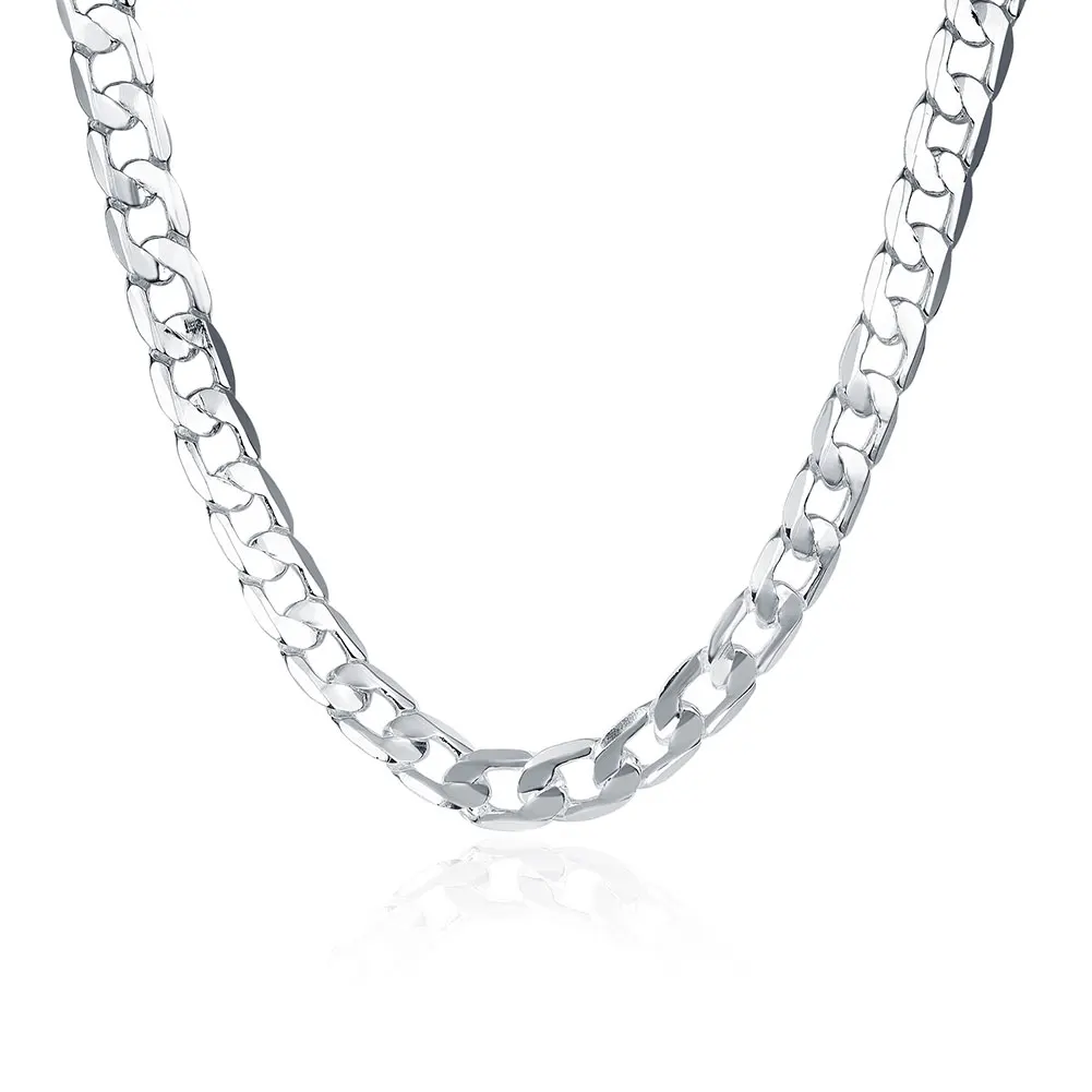 Special Offer Silver Color Necklace for men's 20/24 Inches Classic 8MM Chain Luxury Jewelry Wedding Christmas gifts