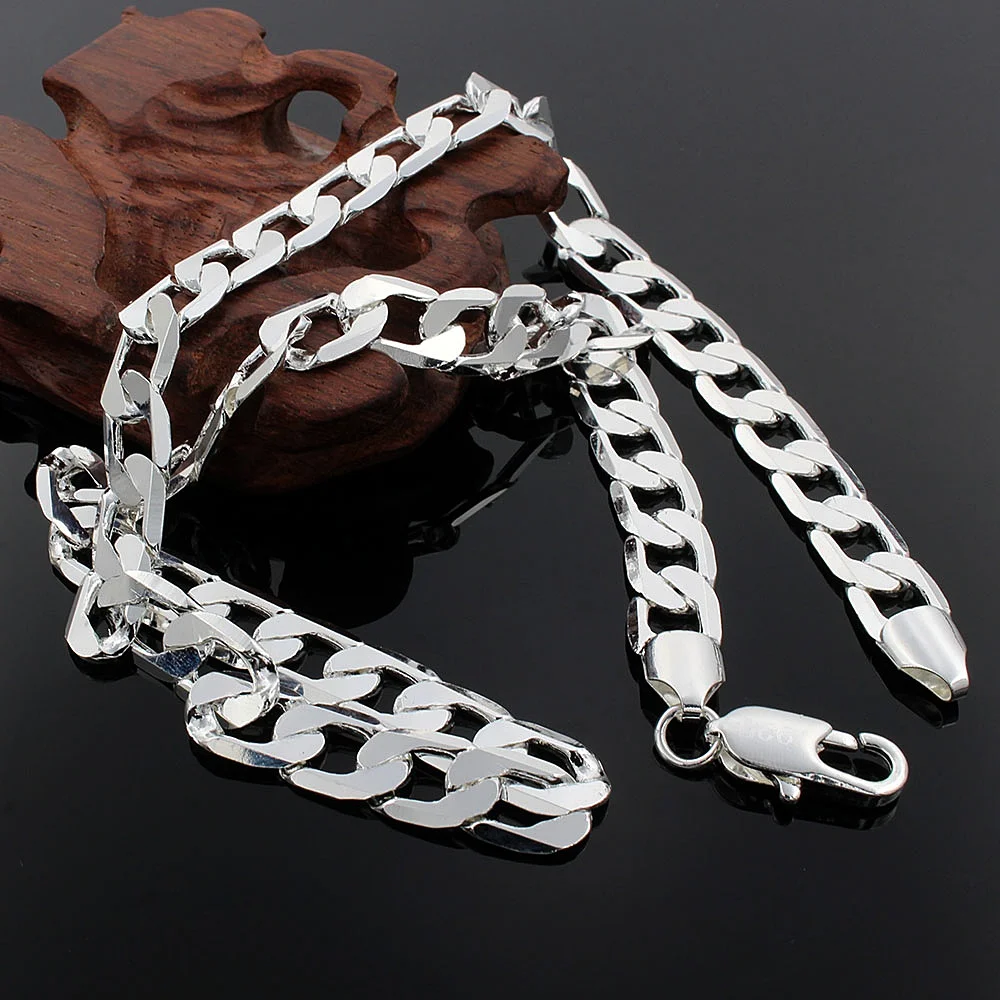 Special Offer Silver Color Necklace for men's 20/24 Inches Classic 8MM Chain Luxury Jewelry Wedding Christmas gifts