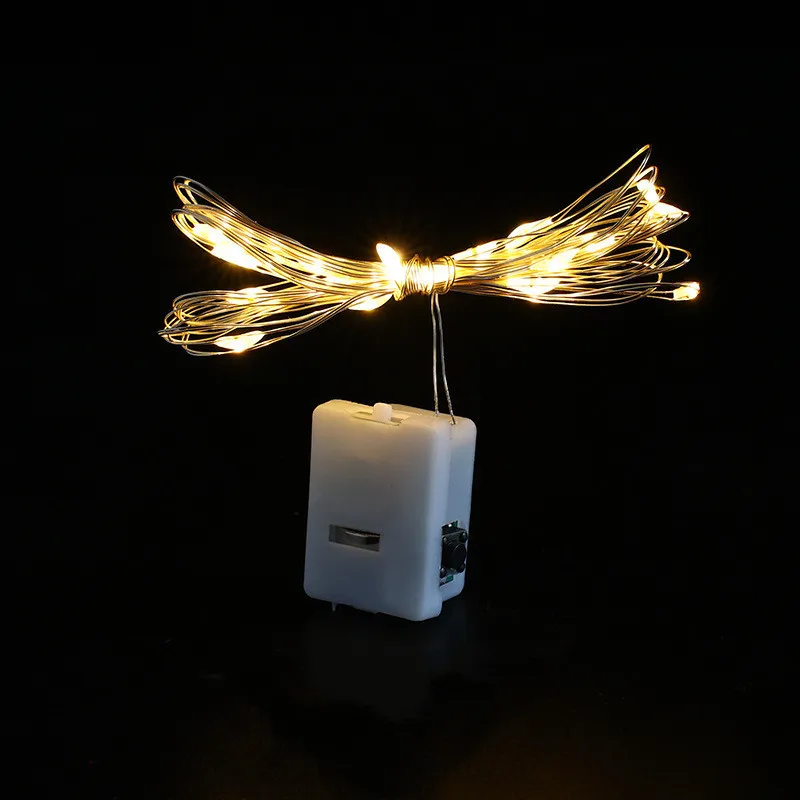 5Pcs LED Fairy Lights Battery Operated Remote Copper Wire Light Garland For Christmas Wedding Party Decoration String Lights