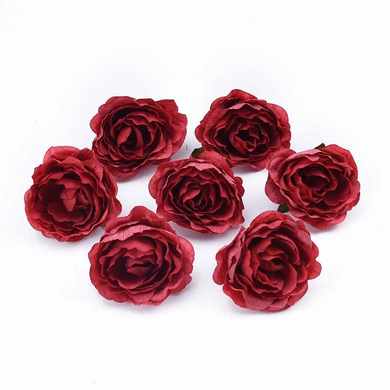 10/30 Pieces 4CM Roses Head Wedding Bridal Accessories Clearance Christmas Decorations for Home Scrapbooking Artificial Flowers