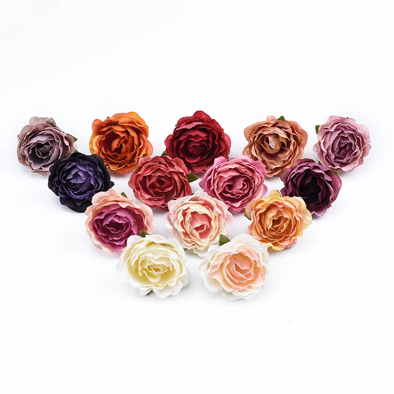 10/30 Pieces 4CM Roses Head Wedding Bridal Accessories Clearance Christmas Decorations for Home Scrapbooking Artificial Flowers