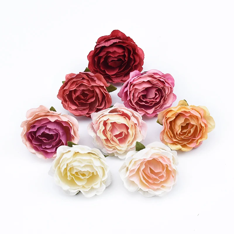 10/30 Pieces 4CM Roses Head Wedding Bridal Accessories Clearance Christmas Decorations for Home Scrapbooking Artificial Flowers