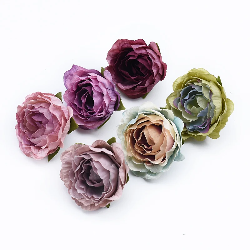 10/30 Pieces 4CM Roses Head Wedding Bridal Accessories Clearance Christmas Decorations for Home Scrapbooking Artificial Flowers