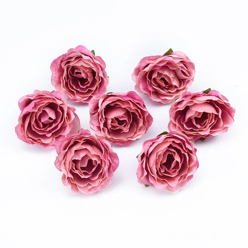 10/30 Pieces 4CM Roses Head Wedding Bridal Accessories Clearance Christmas Decorations for Home Scrapbooking Artificial Flowers
