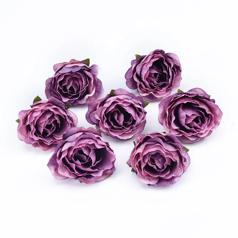10/30 Pieces 4CM Roses Head Wedding Bridal Accessories Clearance Christmas Decorations for Home Scrapbooking Artificial Flowers