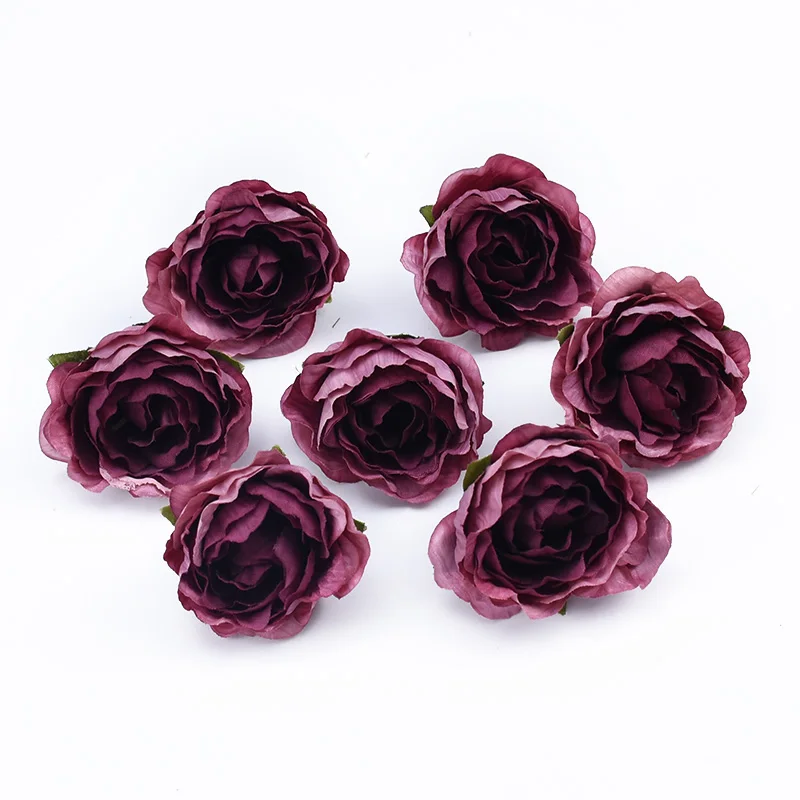 10/30 Pieces 4CM Roses Head Wedding Bridal Accessories Clearance Christmas Decorations for Home Scrapbooking Artificial Flowers