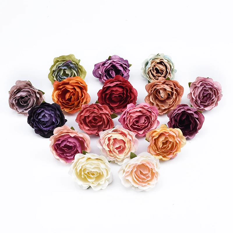 10/30 Pieces 4CM Roses Head Wedding Bridal Accessories Clearance Christmas Decorations for Home Scrapbooking Artificial Flowers