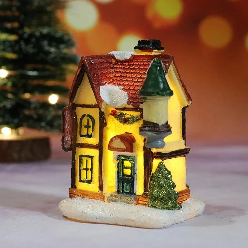 Christmas House Light Ornaments Xmas Gift New Year Navidad For Home Party Wedding Decorations Bedroom With Battery Night Light