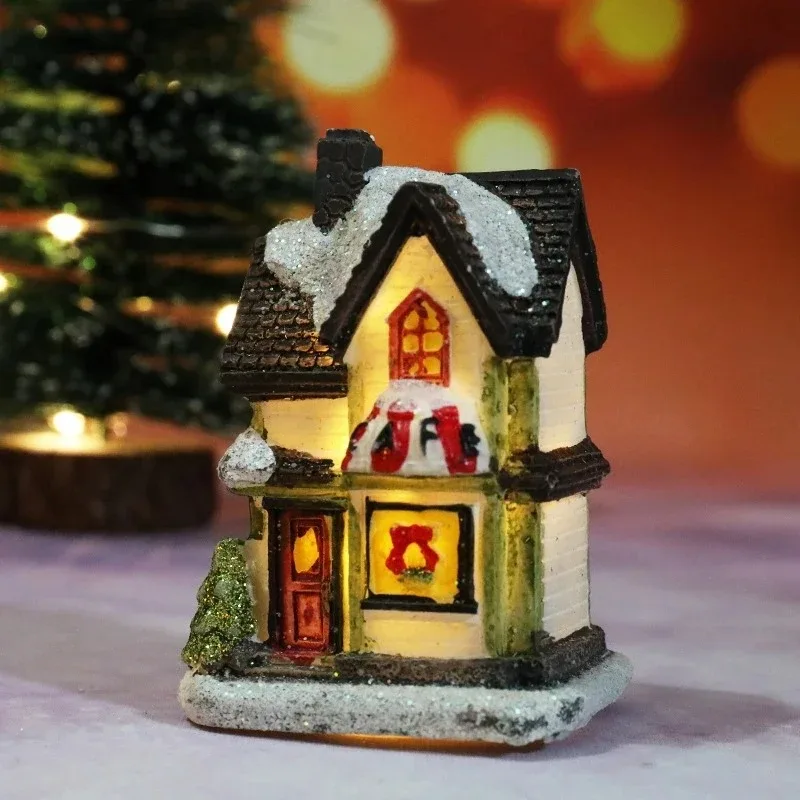 Christmas House Light Ornaments Xmas Gift New Year Navidad For Home Party Wedding Decorations Bedroom With Battery Night Light