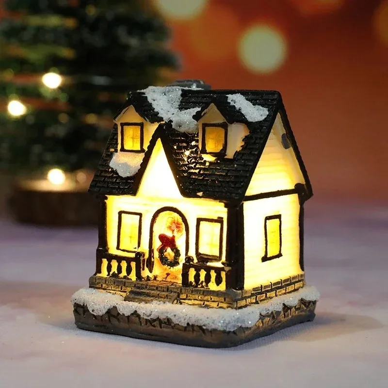 Christmas House Light Ornaments Xmas Gift New Year Navidad For Home Party Wedding Decorations Bedroom With Battery Night Light