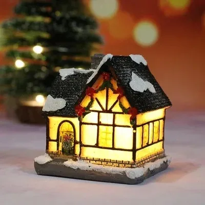 Christmas House Light Ornaments Xmas Gift New Year Navidad For Home Party Wedding Decorations Bedroom With Battery Night Light