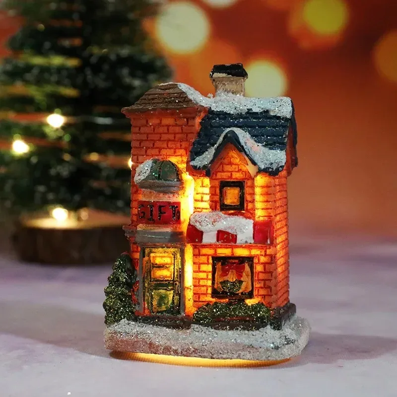 Christmas House Light Ornaments Xmas Gift New Year Navidad For Home Party Wedding Decorations Bedroom With Battery Night Light