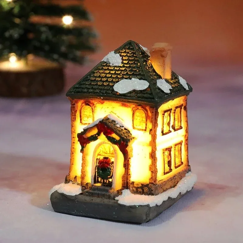 Christmas House Light Ornaments Xmas Gift New Year Navidad For Home Party Wedding Decorations Bedroom With Battery Night Light