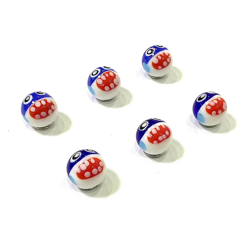 6pcs 16mm Rare Marbles Glass Ball Ornaments Aquarium Bonsai Decor Accessories Game Toy Pinball Christmas New Year Gifts for Kids