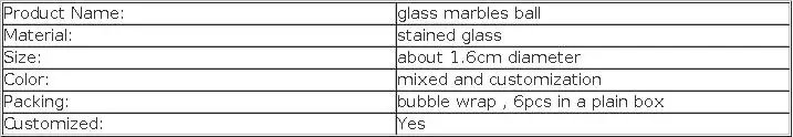 6pcs 16mm Rare Marbles Glass Ball Ornaments Aquarium Bonsai Decor Accessories Game Toy Pinball Christmas New Year Gifts for Kids