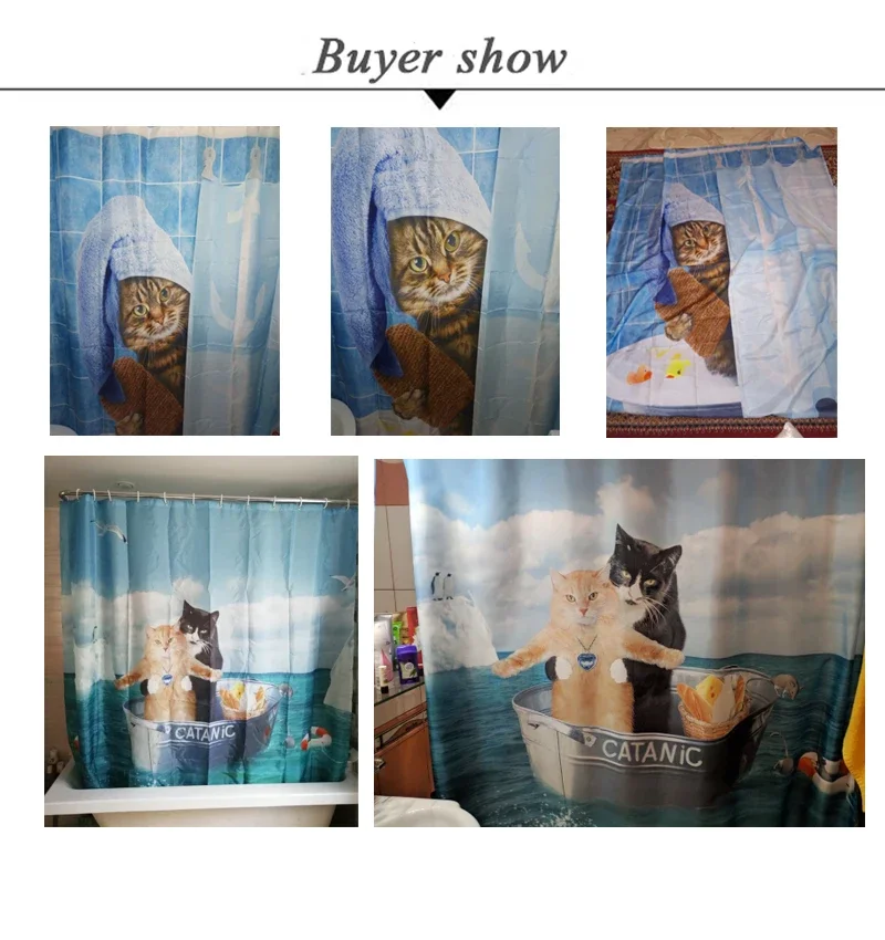 Home decoration shower curtains for bathroom waterproof curtain fabric Modern Nordic style Living Room Merry Christmas winter