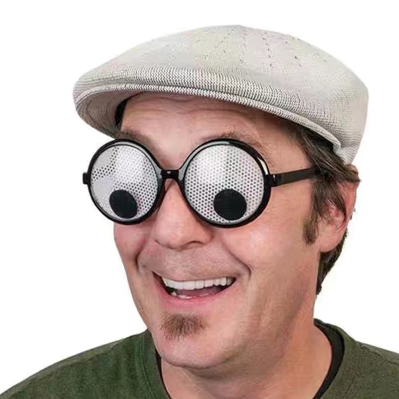 Funny Glasses Cosplay Halloween Costumes Accessories Eyeball Rolling Glasses Christmas Gifts Masqurade Decor Fancy Dress