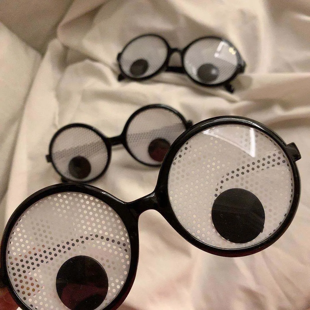 Funny Glasses Cosplay Halloween Costumes Accessories Eyeball Rolling Glasses Christmas Gifts Masqurade Decor Fancy Dress