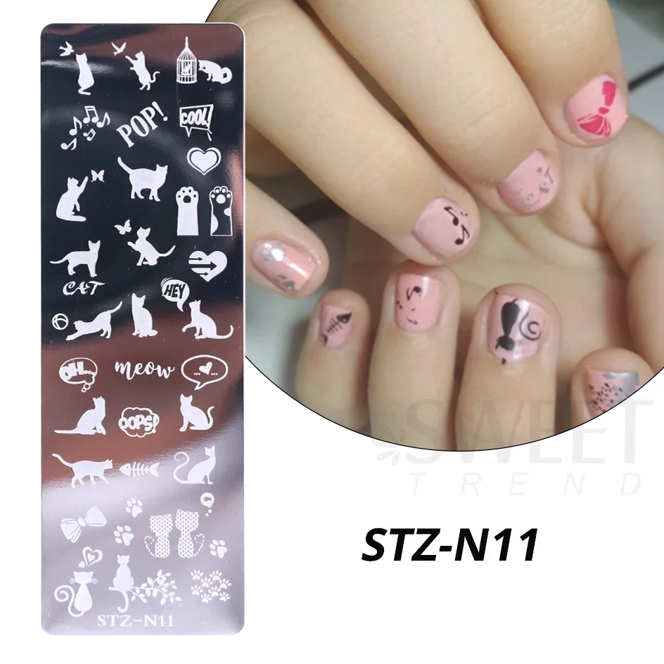 Nail Art Stamping Plate Snowflake Winter Christmas Rose Leaves Butterfly Desgin For Nail Polish Printing Template Tools Supplies