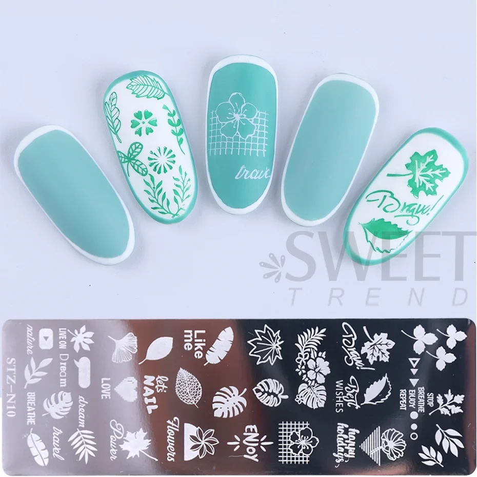 Nail Art Stamping Plate Snowflake Winter Christmas Rose Leaves Butterfly Desgin For Nail Polish Printing Template Tools Supplies