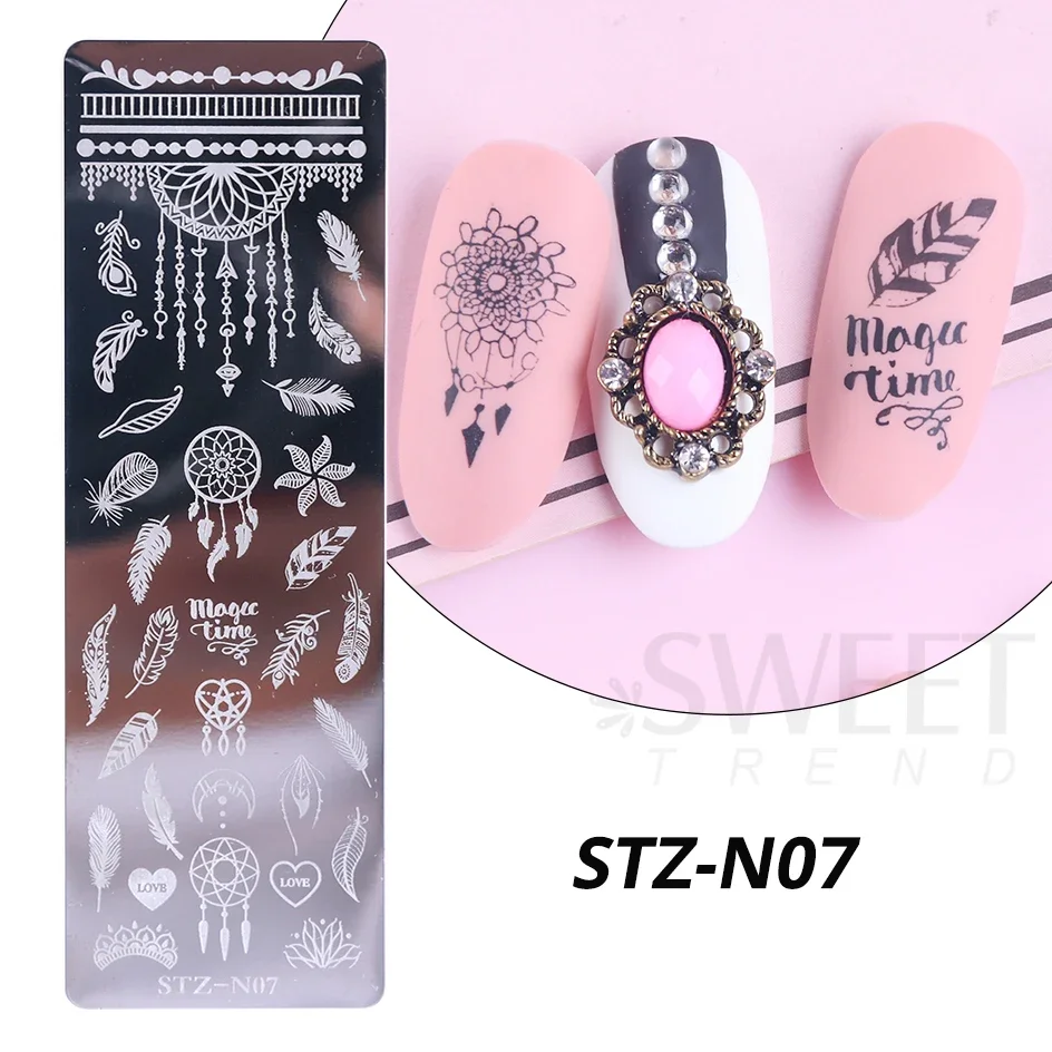 Nail Art Stamping Plate Snowflake Winter Christmas Rose Leaves Butterfly Desgin For Nail Polish Printing Template Tools Supplies