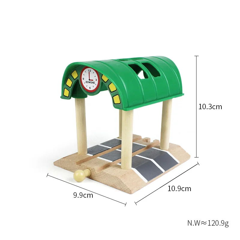 33style DIY Wooden Train Rail Tracks Accessories Wood Railway Track Parts Fit For All Wood Track Toy Christmas Birthday kid Gift