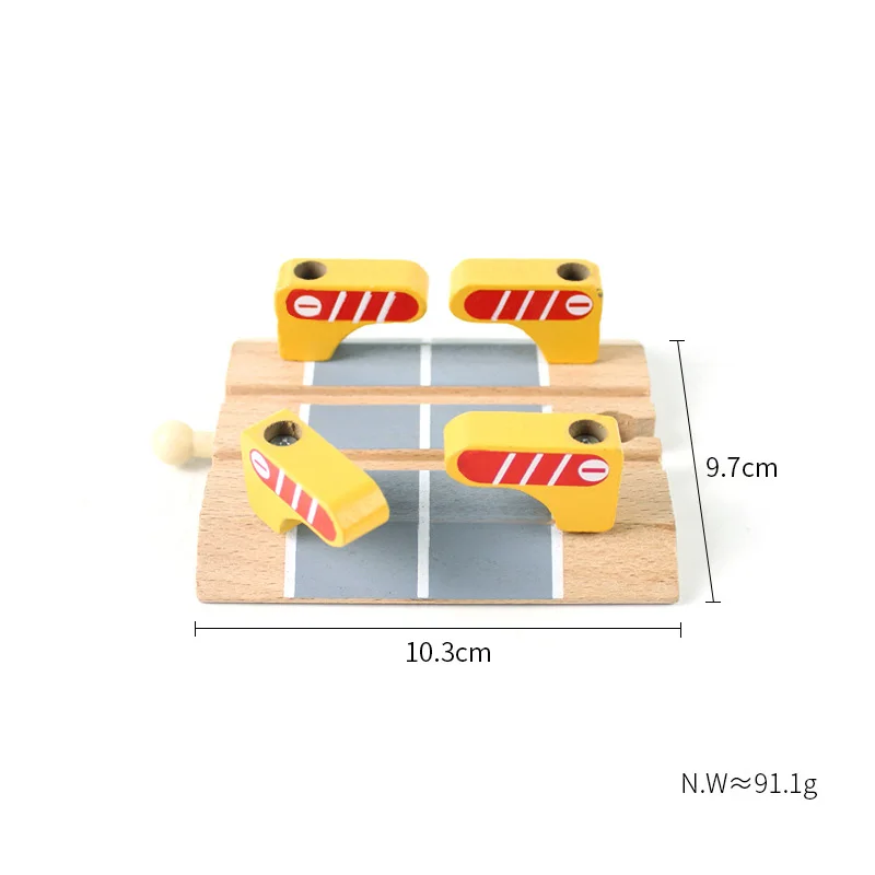 33style DIY Wooden Train Rail Tracks Accessories Wood Railway Track Parts Fit For All Wood Track Toy Christmas Birthday kid Gift