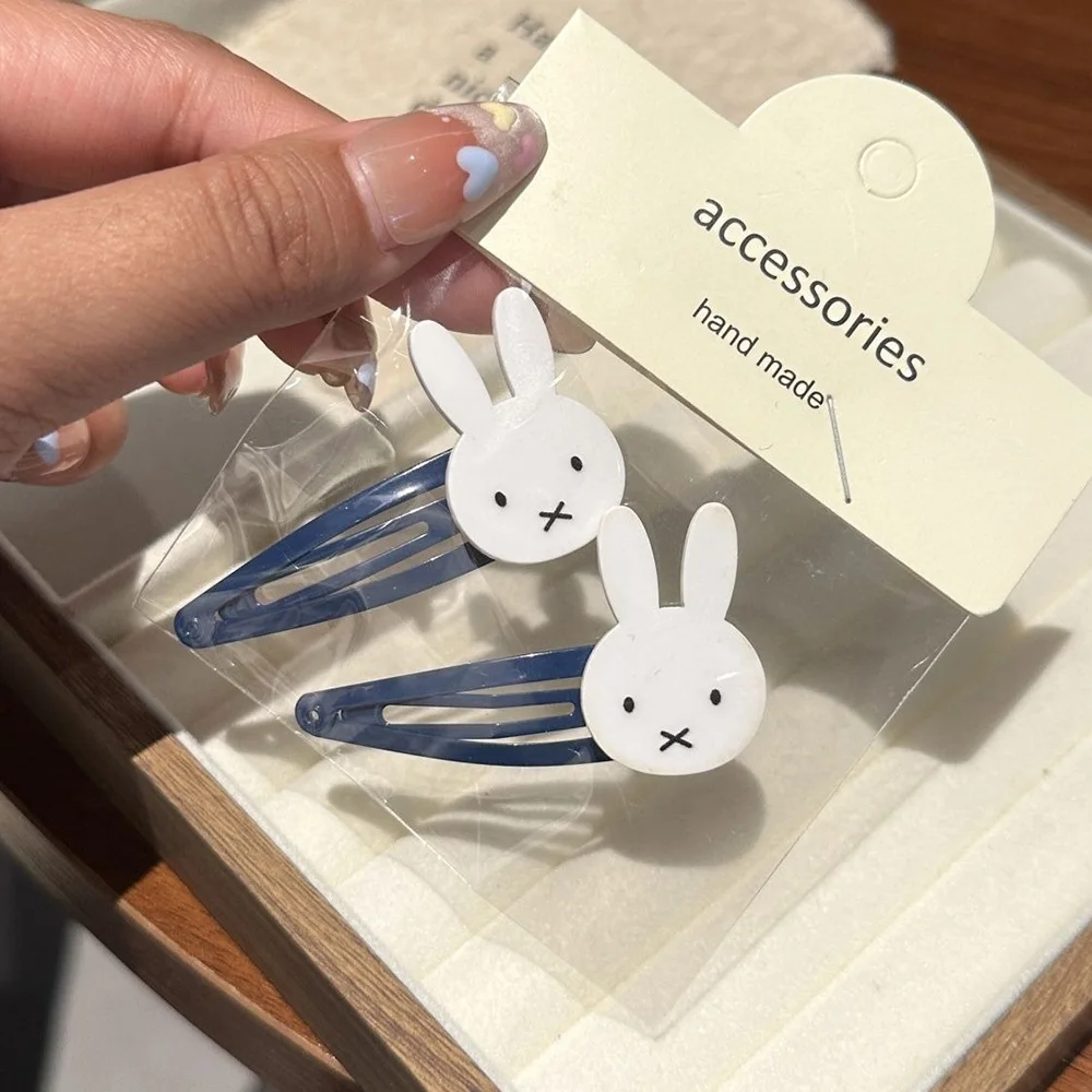 Cute Miffy Kawaii Cartoon Hair Tie Hairpin Sweet Bangs Clip Side Clip Girl Birthday Christmas Gift