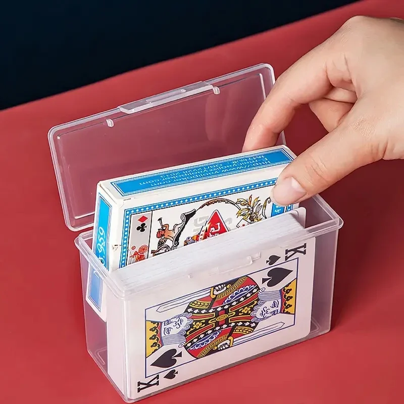 1/2pcs Playing Card Box, Clear Deck Case, Two Poker Images Can Be Placed (NO Cards) Christmas, Halloween, Thanksgiving Gift Part