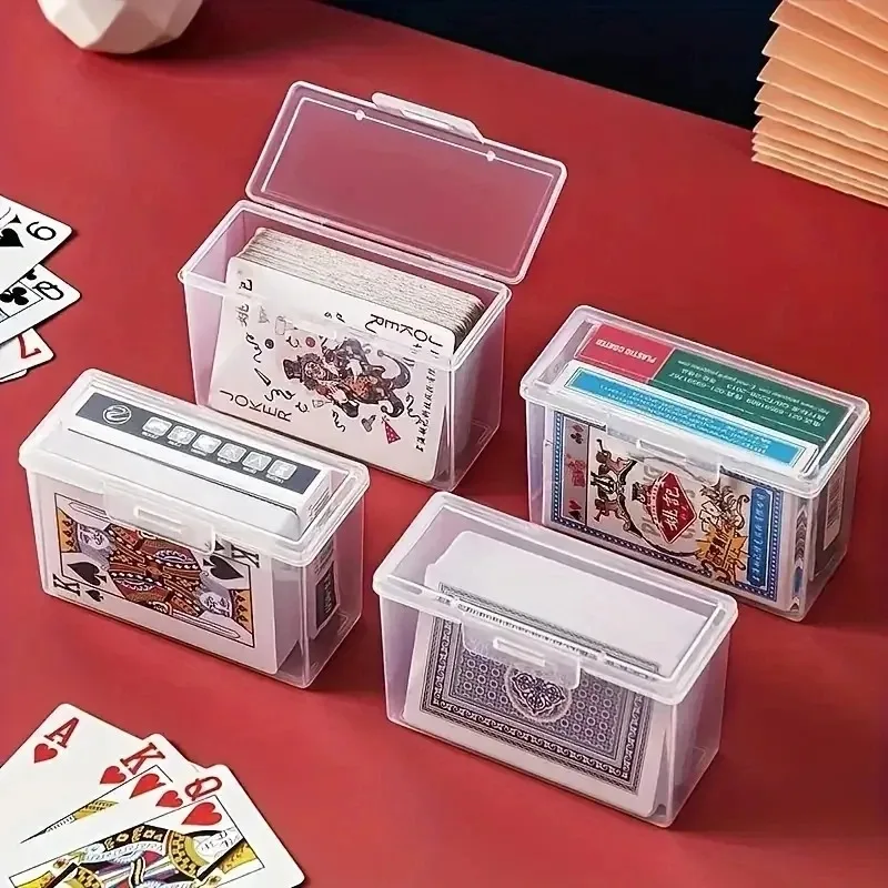 1/2pcs Playing Card Box, Clear Deck Case, Two Poker Images Can Be Placed (NO Cards) Christmas, Halloween, Thanksgiving Gift Part