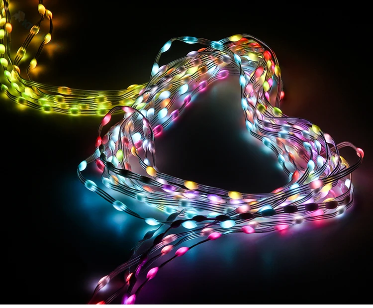 5V IP68 Wholesale Full Dream Color LED Strip String Fairy Lights WS2811 RGBIC Addressable Individually Decorate Christmas Tree