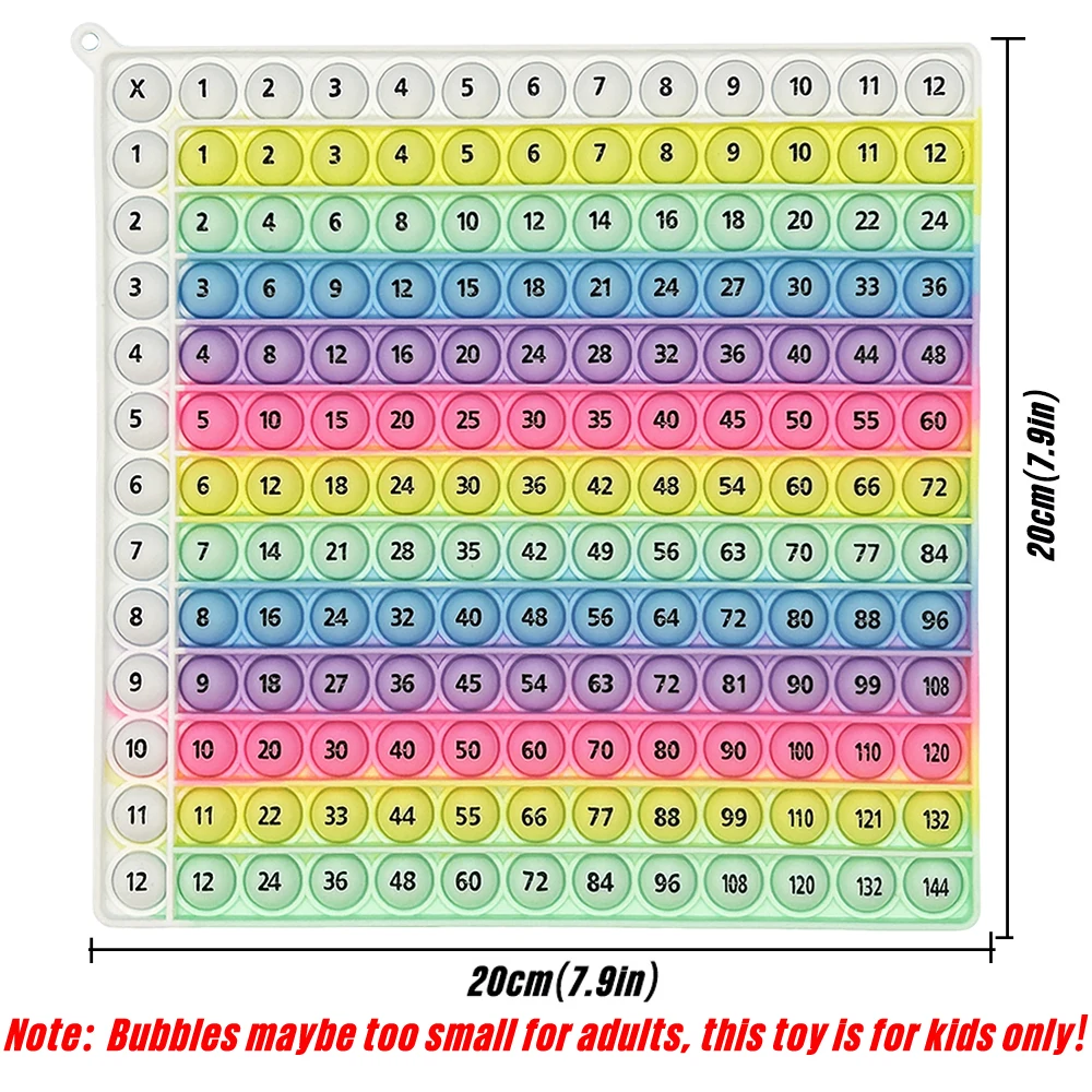 Multiplication Practice Math Games, 12x12 Times Table Learning Board Game, Mathematics Teaching Toys Gift for Birthday Christmas