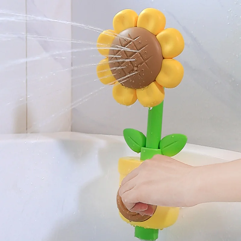 Interactive Suction Cup Bath Toy Set for Youngsters Colorful Flower Design Twistable Features Perfect Gift Halloween Christmas