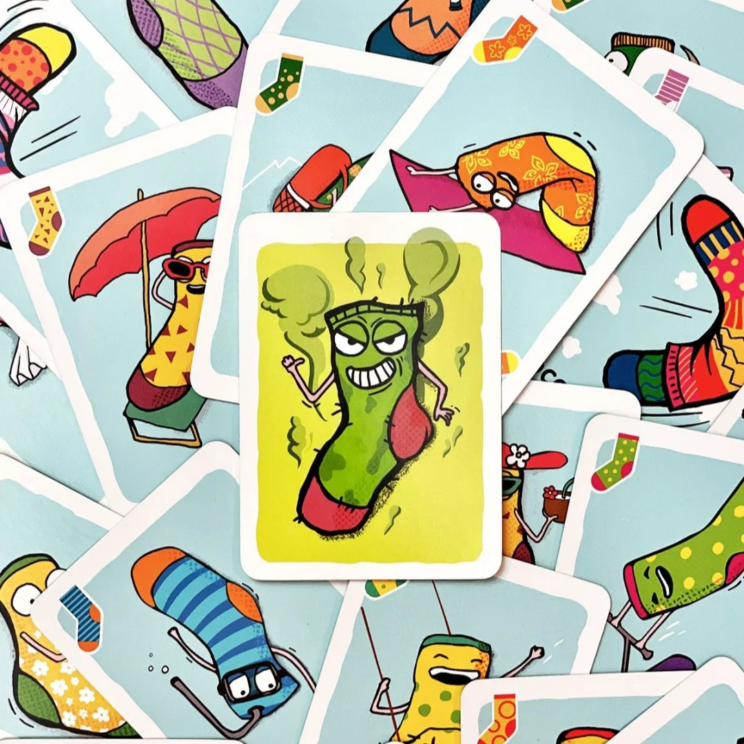 《Stinky Sock:A Card Game》, Russian Version of the Board Game, Card Game, Interactive Board Game, Ideal Game for Parties, Game for Finding Fun, Suitable as a Christmas or Halloween Gift