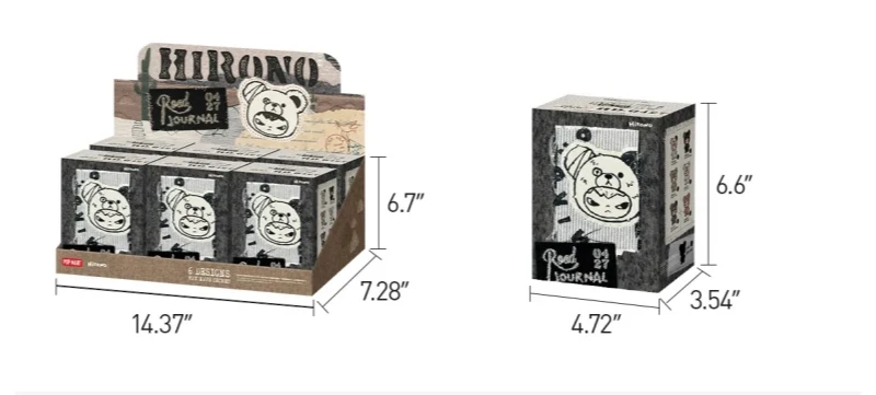 POP MART Genuine Hirono Road Journal Series Vinyl Face Blind Box Plush Doll Pendant Decoration Collection Christmas Gift Toys