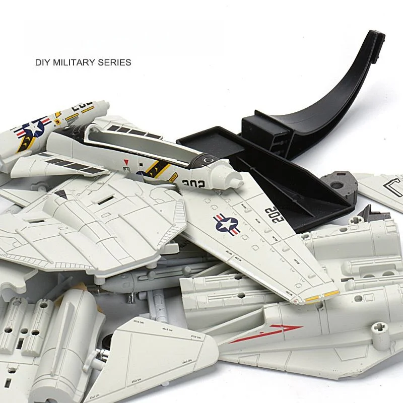 1:72 F-14 Tomcat Multi-Role Fighter Model Creative Military Series Building Blocks Decor Assembled Toys For Boys Christmas Gifts
