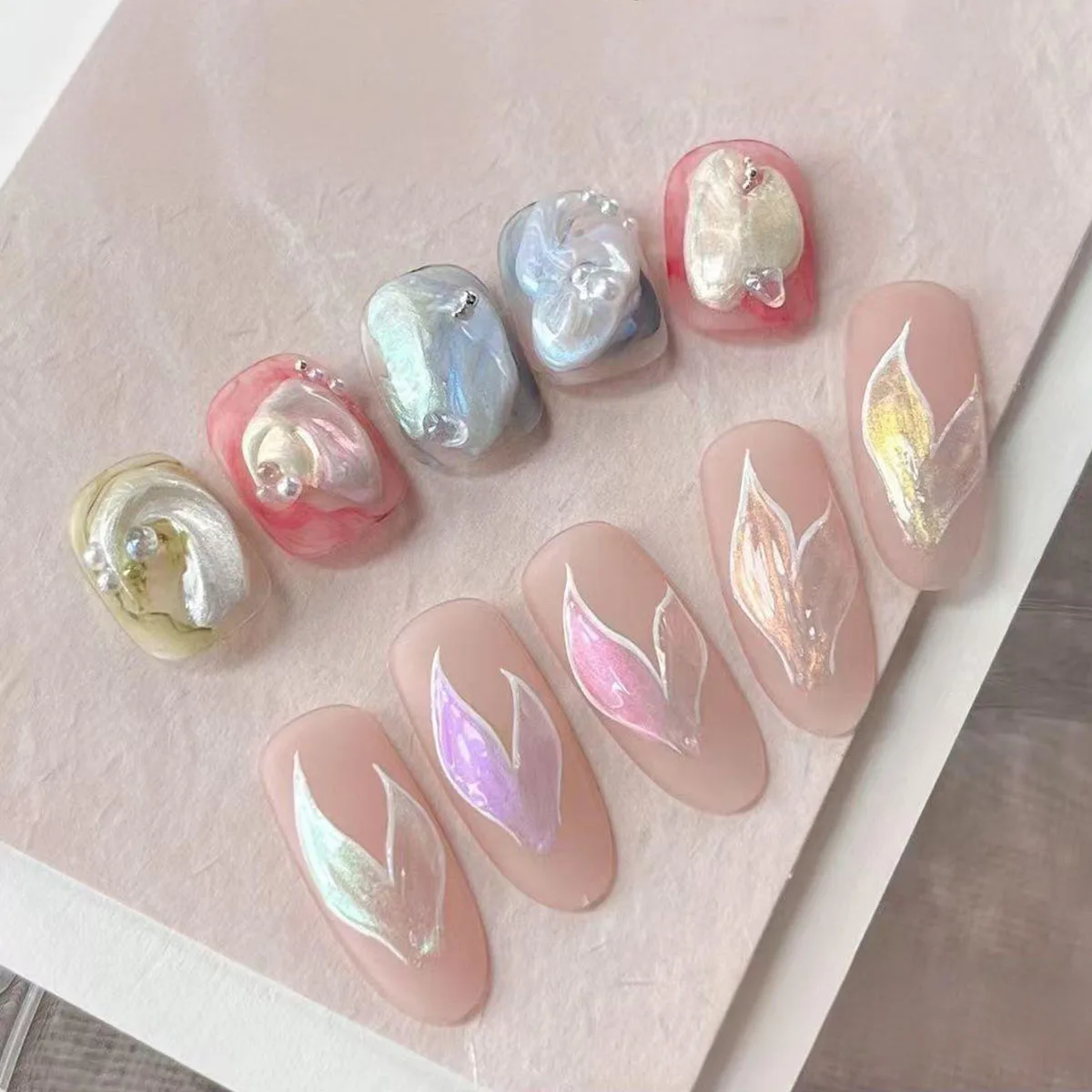 1pc 9-Color New Popular Patting Gel Gradient Dream Texture Soak Off UV&LED Gel Nail Polish Art Creation Salon Christmas DIY Ins