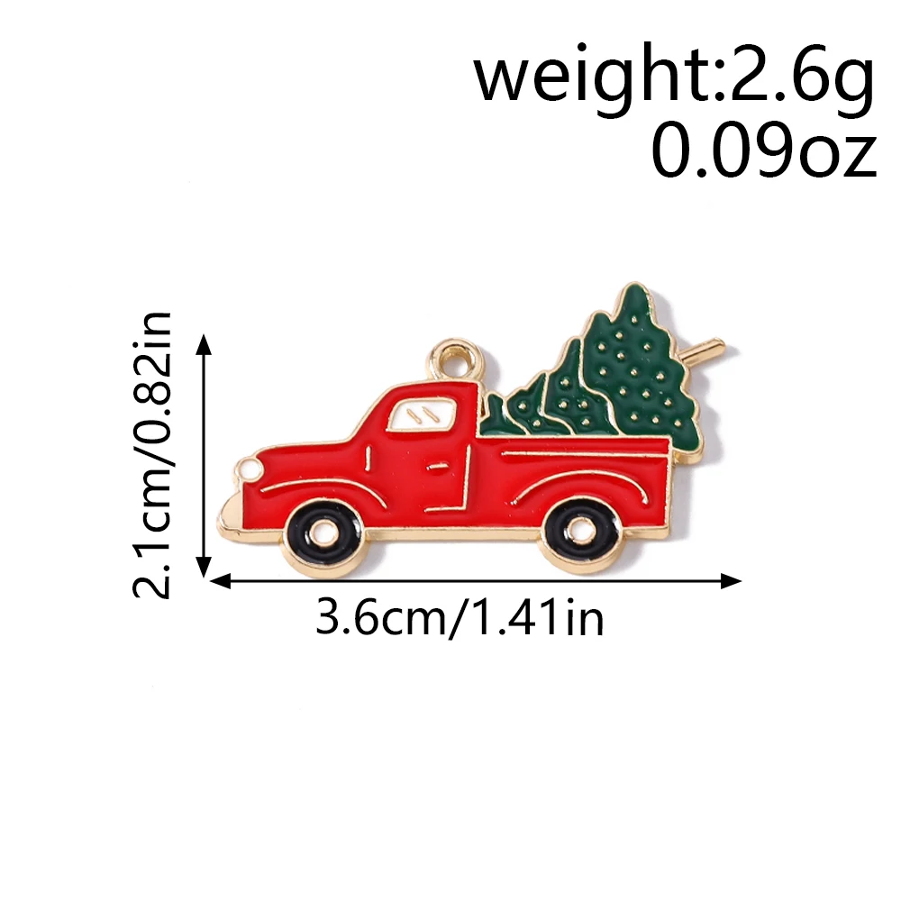 Tusember 10pcs Enamel Christmas Gingerbread House Charms for Christmas Necklaces Earrings Bracelets Pendant Craft