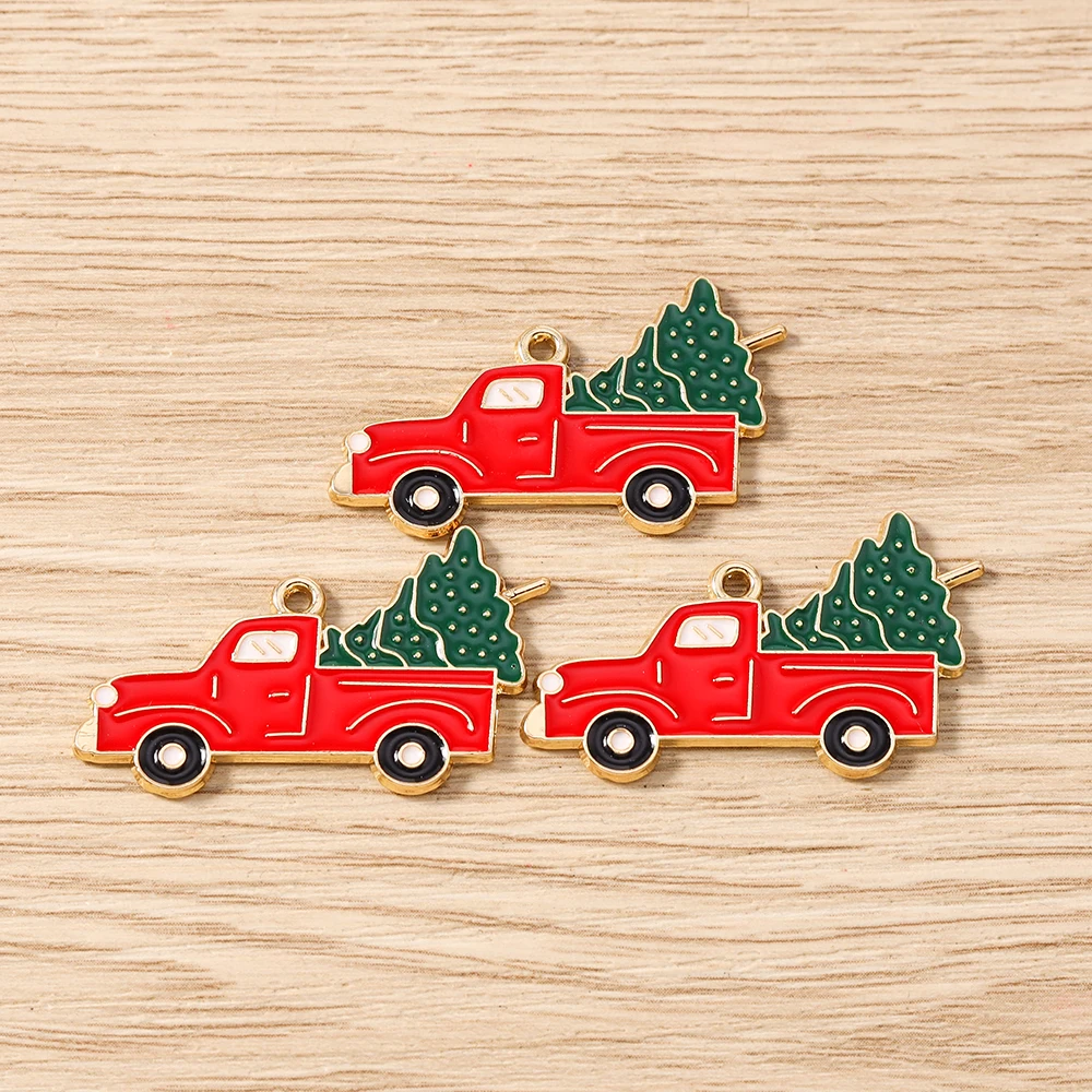 Tusember 10pcs Enamel Christmas Gingerbread House Charms for Christmas Necklaces Earrings Bracelets Pendant Craft