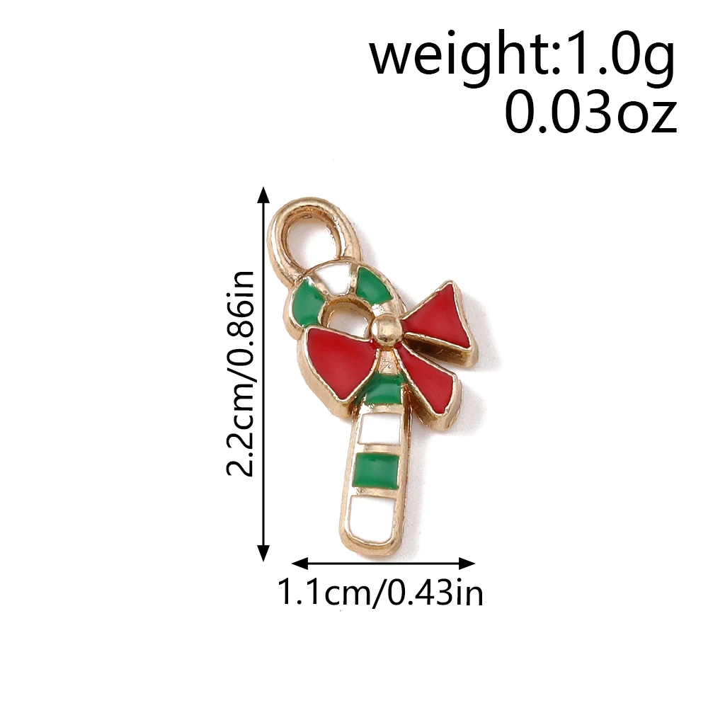 Tusember 10pcs Enamel Christmas Gingerbread House Charms for Christmas Necklaces Earrings Bracelets Pendant Craft