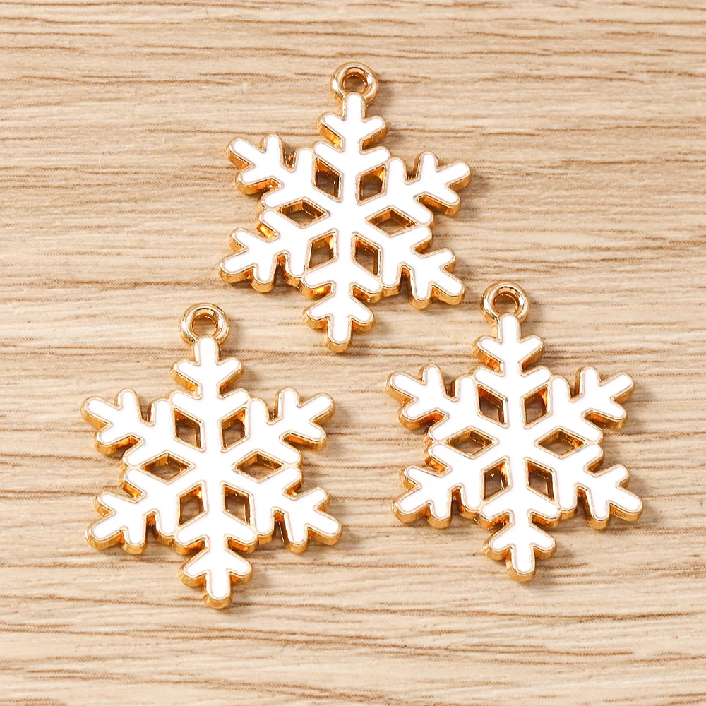 Tusember 10pcs Enamel Christmas Gingerbread House Charms for Christmas Necklaces Earrings Bracelets Pendant Craft