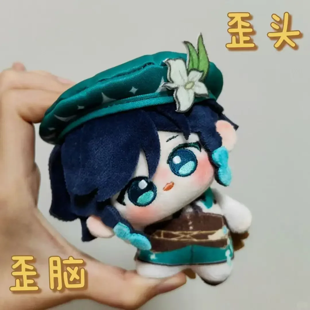 New Genshin Impact Venti Cosplay 10CM Anime Plush Stuffed Body Backpack Ornaments Pendant Christmas Gifts