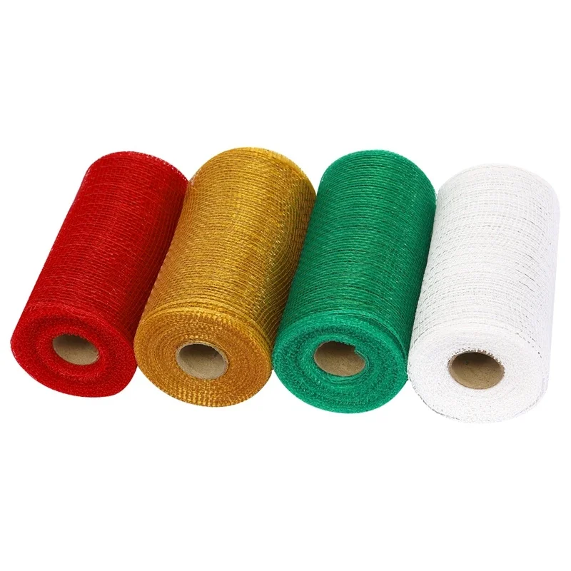 Christmas Tree Decorations Ribbon Mesh Ribbon for Wreath Bow Garland 2025 Christmas Decor Home Decor Gifts Navidad New Year 2026