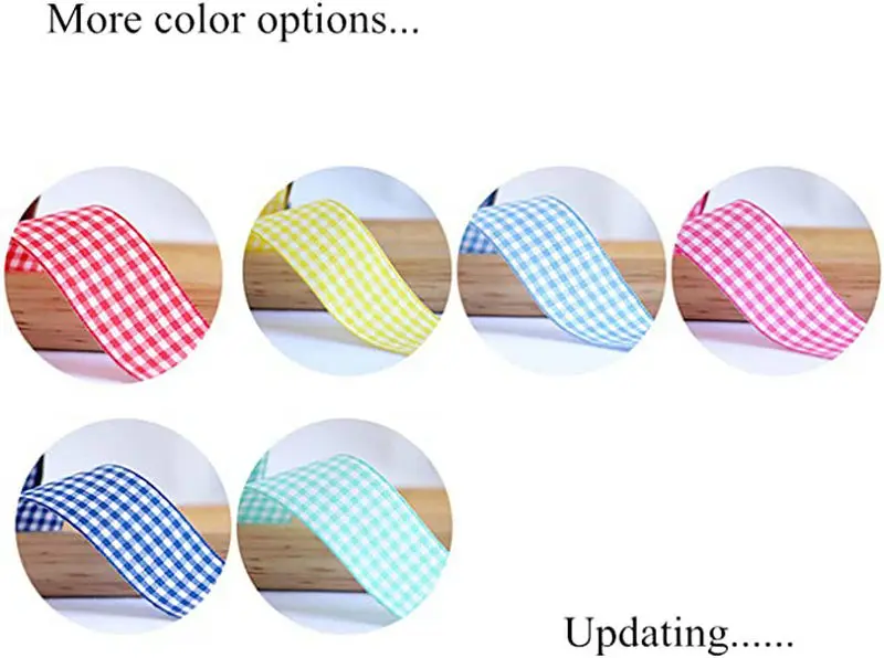 5 Yards Gingham Ribbons for Wedding Christmas Party Decorations Gifts Wrapping DIY Bow Hair Craft Plaid Ribbons Card Buffalo