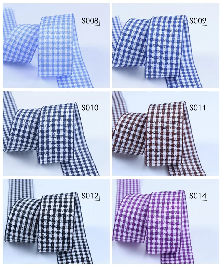 5 Yards Gingham Ribbons for Wedding Christmas Party Decorations Gifts Wrapping DIY Bow Hair Craft Plaid Ribbons Card Buffalo