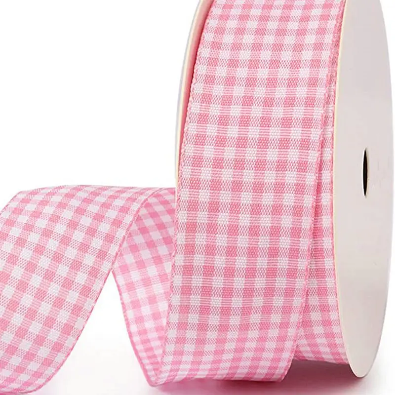5 Yards Gingham Ribbons for Wedding Christmas Party Decorations Gifts Wrapping DIY Bow Hair Craft Plaid Ribbons Card Buffalo
