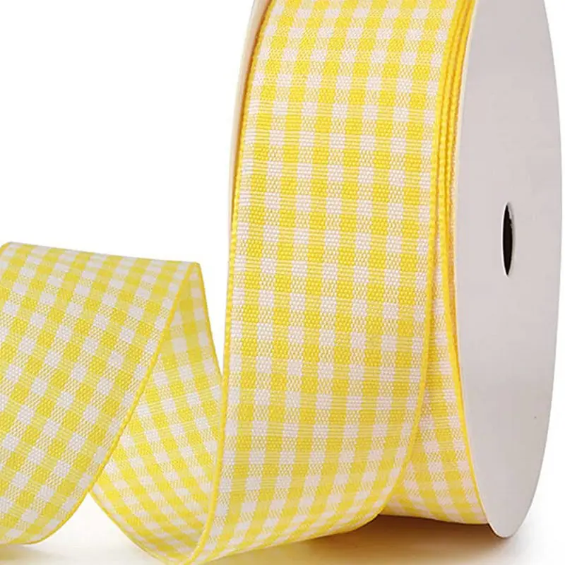 5 Yards Gingham Ribbons for Wedding Christmas Party Decorations Gifts Wrapping DIY Bow Hair Craft Plaid Ribbons Card Buffalo